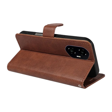 For Honor 300 Case Solid Color Leather Mobile Cover Wallet Stand with Strap