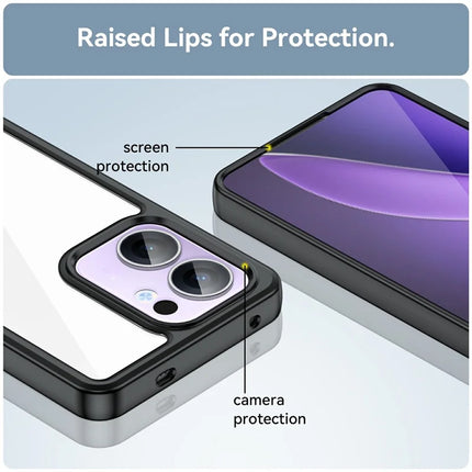 For Oppo Reno13 F 5G Case TPU + Acrylic Protective Clear Phone Cover