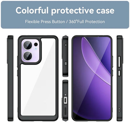 For Oppo Reno13 F 5G Case TPU + Acrylic Protective Clear Phone Cover