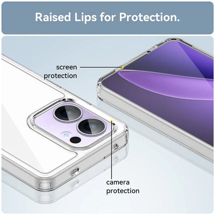 For Oppo Reno13 F 5G Case TPU + Acrylic Protective Clear Phone Cover