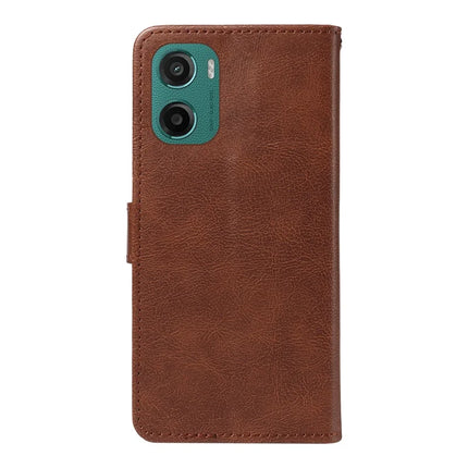For Motorola Moto G05 4G Case Solid Color Leather Mobile Cover Wallet Stand with Strap