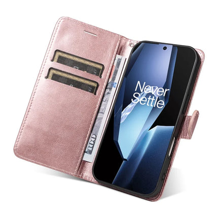 For OnePlus 13R 5G Case Solid Color Leather Mobile Cover Wallet Stand with Strap