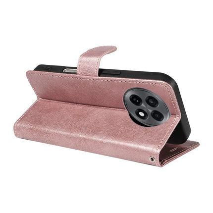 For OnePlus 13R 5G Case Solid Color Leather Mobile Cover Wallet Stand with Strap