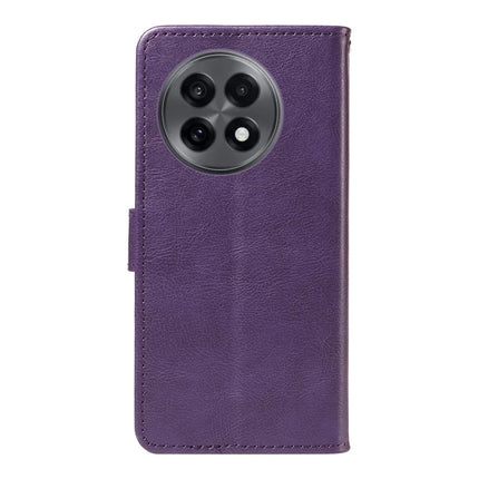 For OnePlus 13R 5G Case Solid Color Leather Mobile Cover Wallet Stand with Strap