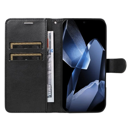 For OnePlus 13 Case Solid Color Leather Mobile Cover Wallet Stand with Strap