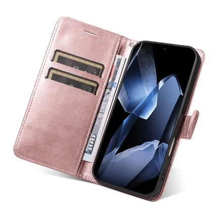 For OnePlus 13 Case Solid Color Leather Mobile Cover Wallet Stand with Strap