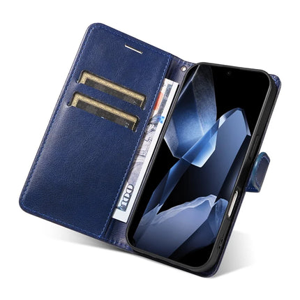 For OnePlus 13 Case Solid Color Leather Mobile Cover Wallet Stand with Strap