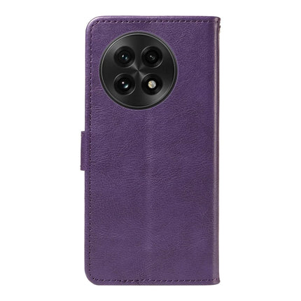 For OnePlus 13 Case Solid Color Leather Mobile Cover Wallet Stand with Strap