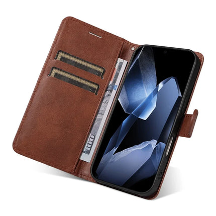 For OnePlus 13 Case Solid Color Leather Mobile Cover Wallet Stand with Strap