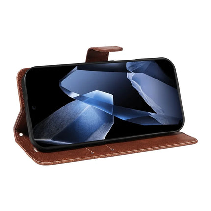 For OnePlus 13 Case Solid Color Leather Mobile Cover Wallet Stand with Strap