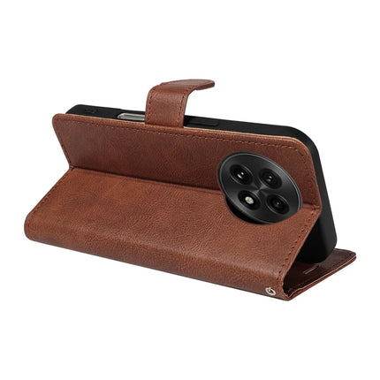 For OnePlus 13 Case Solid Color Leather Mobile Cover Wallet Stand with Strap