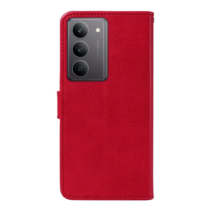 For Realme C75 Case Solid Color Leather Mobile Cover Wallet Stand with Strap