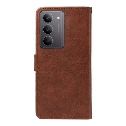 For Realme C75 Case Solid Color Leather Mobile Cover Wallet Stand with Strap