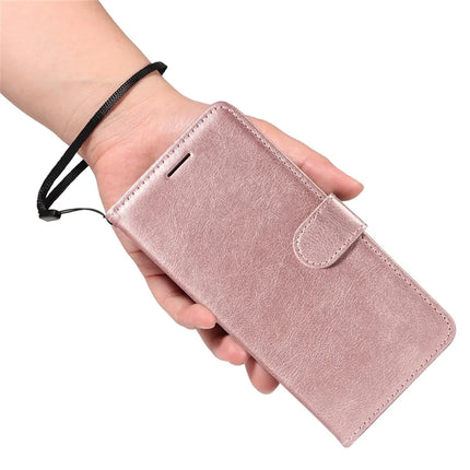 For Oppo Reno13 Pro 5G Case Solid Color Leather Mobile Cover Wallet Stand with Strap