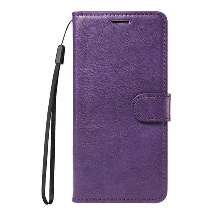 For Oppo Reno13 Pro 5G Case Solid Color Leather Mobile Cover Wallet Stand with Strap