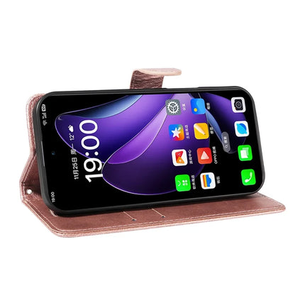 For Oppo Reno13 5G (Global) Case Solid Color Leather Mobile Cover Wallet Stand with Strap