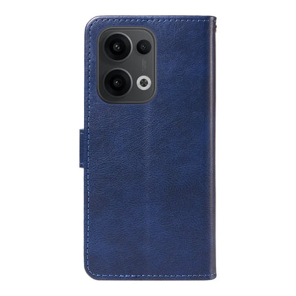 For Oppo Reno13 5G (Global) Case Solid Color Leather Mobile Cover Wallet Stand with Strap