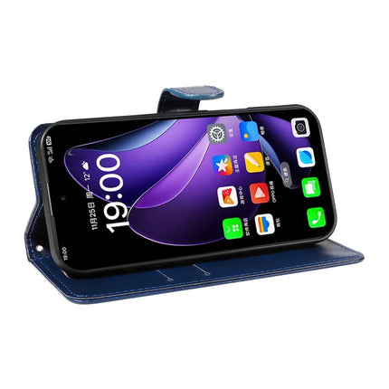 For Oppo Reno13 5G (Global) Case Solid Color Leather Mobile Cover Wallet Stand with Strap