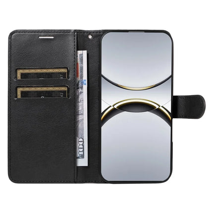 For Oppo Find X8 Pro 5G Case Solid Color Leather Mobile Cover Wallet Stand with Strap