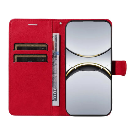 For Oppo Find X8 Pro 5G Case Solid Color Leather Mobile Cover Wallet Stand with Strap