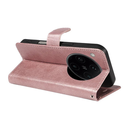 For Oppo Find X8 Pro 5G Case Solid Color Leather Mobile Cover Wallet Stand with Strap