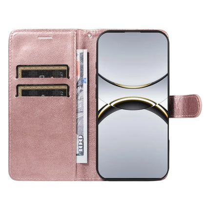 For Oppo Find X8 Pro 5G Case Solid Color Leather Mobile Cover Wallet Stand with Strap