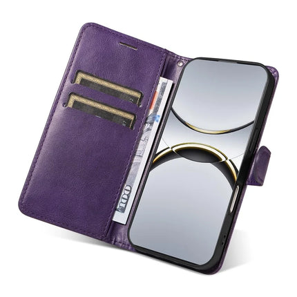 For Oppo Find X8 Pro 5G Case Solid Color Leather Mobile Cover Wallet Stand with Strap