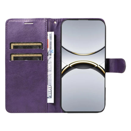For Oppo Find X8 Pro 5G Case Solid Color Leather Mobile Cover Wallet Stand with Strap