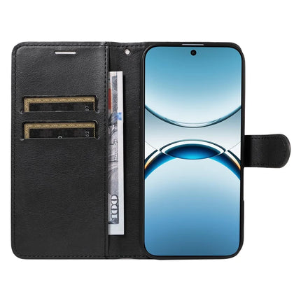 For Oppo Find X8 5G Case Solid Color Leather Mobile Cover Wallet Stand with Strap