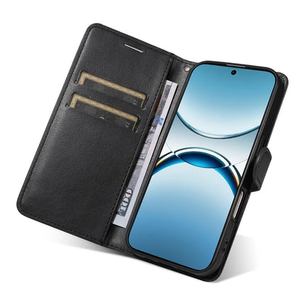 For Oppo Find X8 5G Case Solid Color Leather Mobile Cover Wallet Stand with Strap