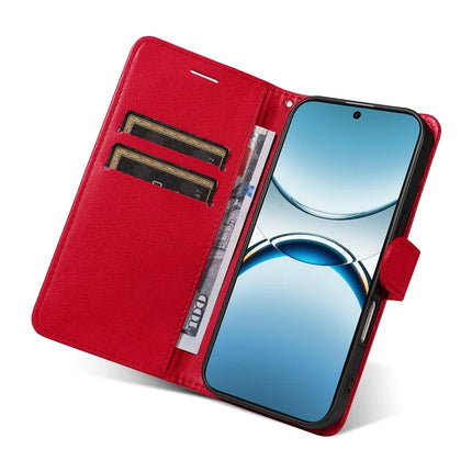 For Oppo Find X8 5G Case Solid Color Leather Mobile Cover Wallet Stand with Strap