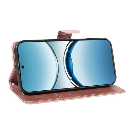 For Oppo Find X8 5G Case Solid Color Leather Mobile Cover Wallet Stand with Strap