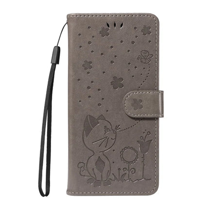 For OnePlus 13R 5G Leather Wallet Case Cat Bee Pattern Phone Cover Stand