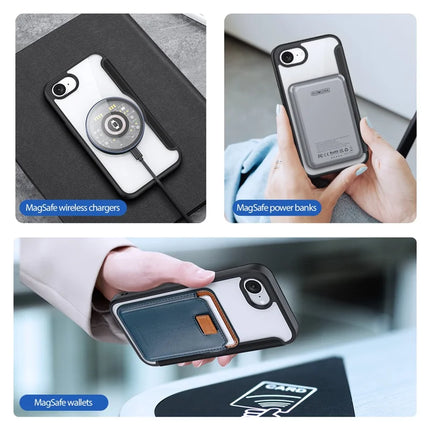 For iPhone 16e Leather Case DUX DUCIS Skin X Pro Series Stand Cover Compatible with MagSafe