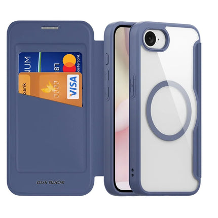 For iPhone 16e Leather Case DUX DUCIS Skin X Pro Series Stand Cover Compatible with MagSafe