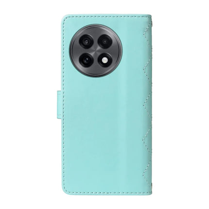 For OnePlus 13R 5G Wallet Case Rhombus Leather Phone Cover with Strap