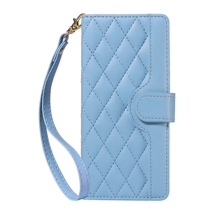 For OnePlus 13R 5G Wallet Case Rhombus Leather Phone Cover with Strap