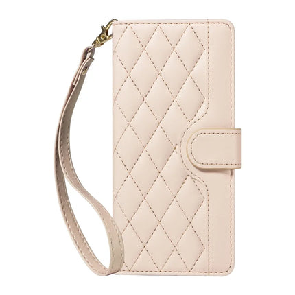 For OnePlus 13R 5G Wallet Case Rhombus Leather Phone Cover with Strap