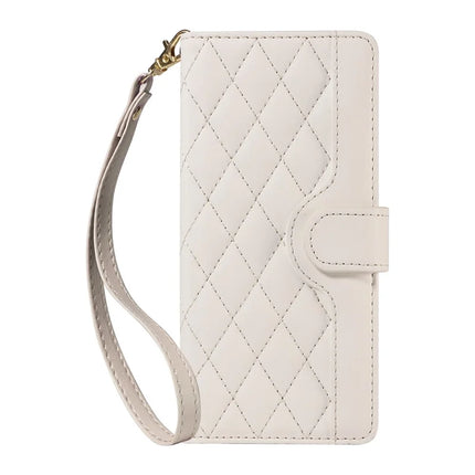 For OnePlus 13R 5G Wallet Case Rhombus Leather Phone Cover with Strap