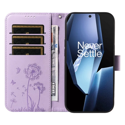 For OnePlus 13R 5G Leather Wallet Case with Strap Dandelion Imprint Phone Stand Cover