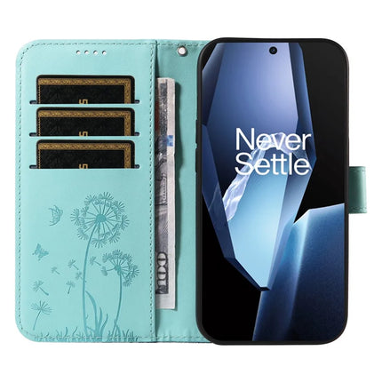 For OnePlus 13R 5G Leather Wallet Case with Strap Dandelion Imprint Phone Stand Cover