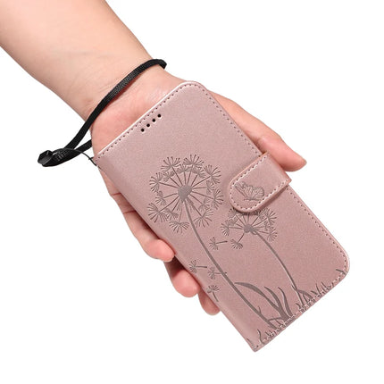 For OnePlus 13R 5G Leather Wallet Case with Strap Dandelion Imprint Phone Stand Cover