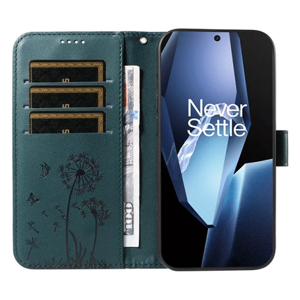 For OnePlus 13R 5G Leather Wallet Case with Strap Dandelion Imprint Phone Stand Cover
