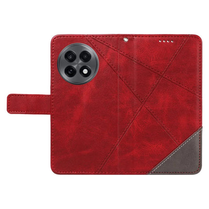 For OnePlus 13R 5G Leather Case Geometric Line Design Wallet Phone Cover with Wrist Strap