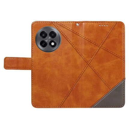 For OnePlus 13R 5G Leather Case Geometric Line Design Wallet Phone Cover with Wrist Strap