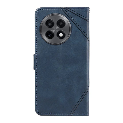 For OnePlus 13R 5G Leather Case Geometric Line Design Wallet Phone Cover with Wrist Strap