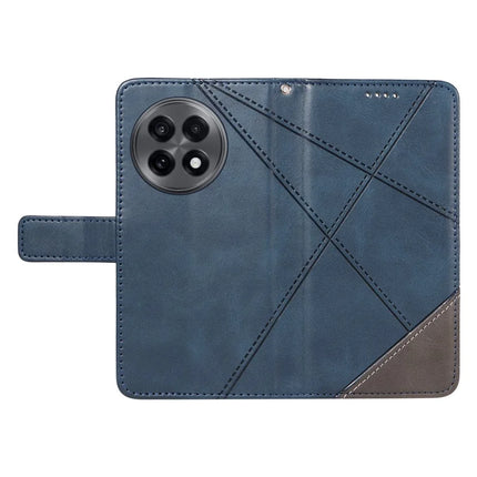For OnePlus 13R 5G Leather Case Geometric Line Design Wallet Phone Cover with Wrist Strap