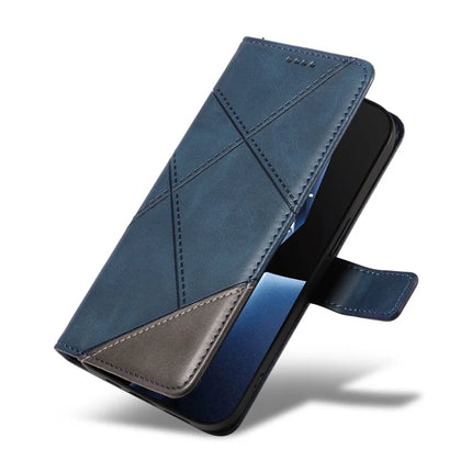 For OnePlus 13R 5G Leather Case Geometric Line Design Wallet Phone Cover with Wrist Strap