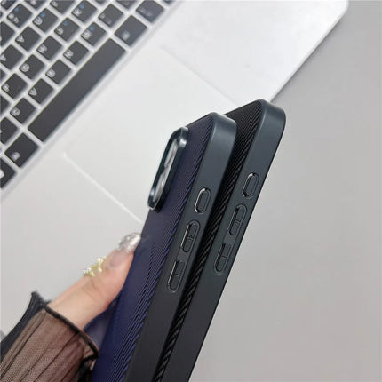 For iPhone 16 Pro Max Case Compatible with MagSafe Carbon Fiber Texture Leather + PC Phone Cover