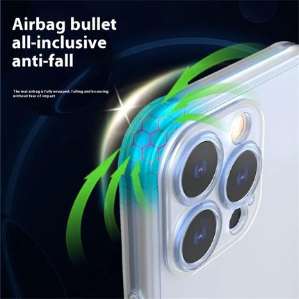 Q.COO For iPhone 16 Pro Case Drop Protection TPU Protective Phone Back Cover